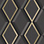 Profile Geometric Wallpaper In Black