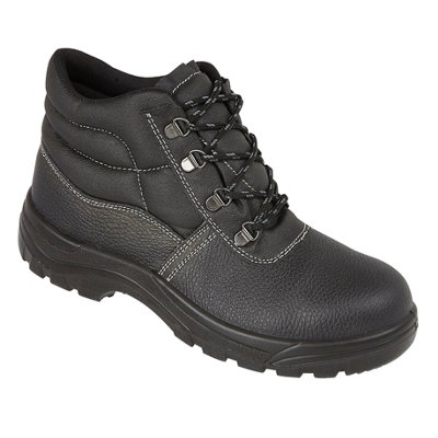 Proforce S1P black leather steel toe/midsole safety work chukka boot 1415