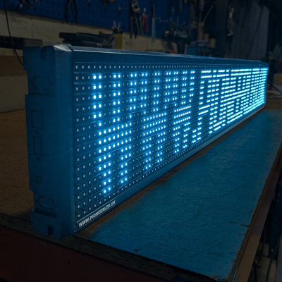 Programmable LED Scrolling Sign PioneerLED P10 131x19cm Indoor