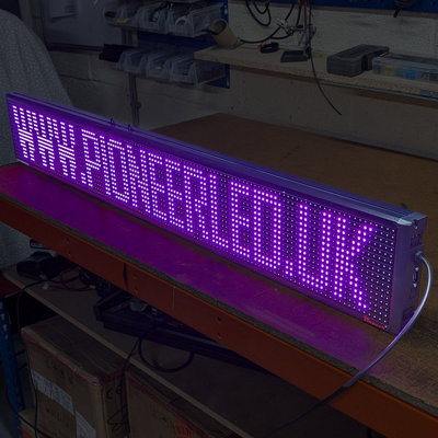 Programmable LED Scrolling Sign PioneerLED P10 131x19cm Indoor
