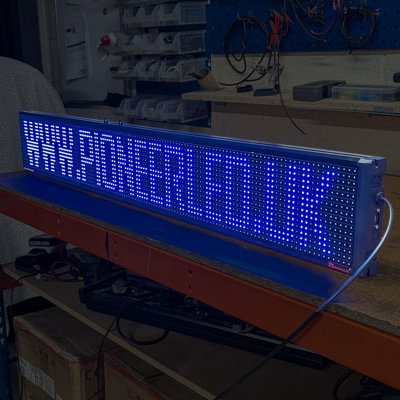 Programmable LED Scrolling Sign PioneerLED P10 131x19cm Indoor