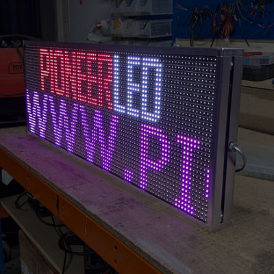 Programmable LED Scrolling Sign PioneerLED P10 131x35cm - Indoor