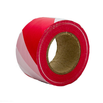 PROGUARD NON-ADHESIVE BARRIER TAPE RED/WHITE 75MM X 500M