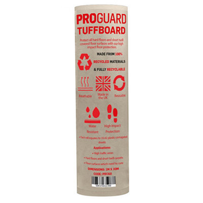 PROGUARD TUFFBOARD CARD FLOOR PROTECTION 30M X 1M | DIY at B&Q