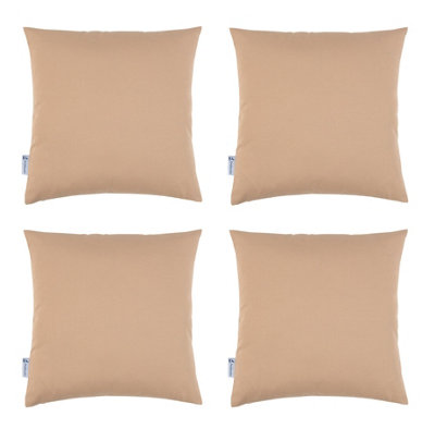 Soft Touch Solid Beige Scatter Cushion 45x45cm