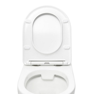 Project rimless wall-hung toilet with softclose lid, white ...