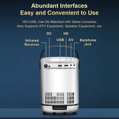 Projector 1080P home theater Android 11 video projector supports 4K decoding 100-inch display same screen movie projector