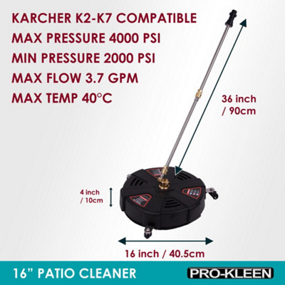 ProKleen Pressure Washer Surface Patio Cleaner Attachment 16" Karcher Compatible - 3