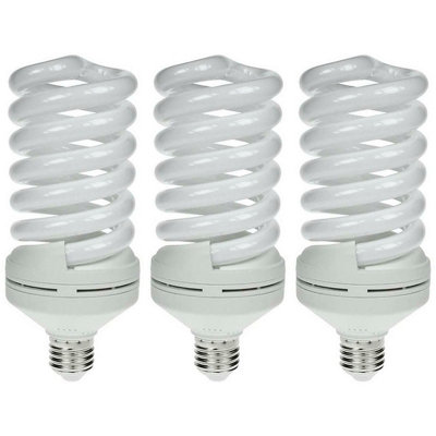 Prolite CFL Helix Spiral 55W E27 Daylight Frosted (3 Pack)