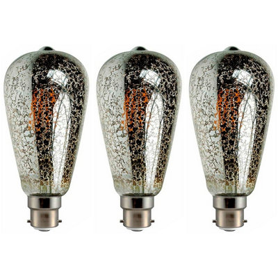 Prolite LED Crackle ST64 4W B22 Dimmable Funky Filaments Extra Warm ...