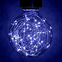 Prolite LED G95 Globe 1.7W B22 Star Effect Funky Filaments Blue Clear Polycarbonate