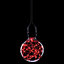 Prolite LED G95 Globe 1.7W B22 Star Effect Funky Filaments Red Clear Polycarbonate