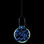 Prolite LED G95 Globe 1.7W E27 Star Effect Funky Filaments Blue Clear Polycarbonate