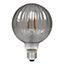 Prolite LED Ribbed Globe 4W E27 Dimmable Funky Filaments Extra Warm White Smoke