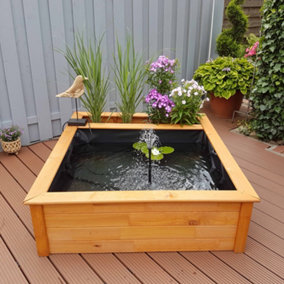 Promex 506090 Raised Square Garden Solar Pond kit with Planting Zone