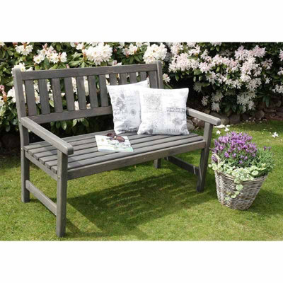 Promex 60044 Grey Johanna 2-Seater Garden Bench - 3