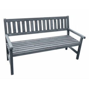 Promex 60047 Grey Johanna 3-Seater Garden Bench