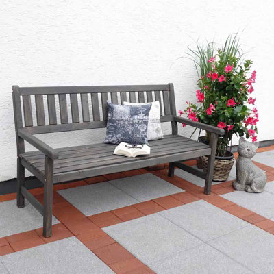 Promex 60047 Grey Johanna 3-Seater Garden Bench - 3