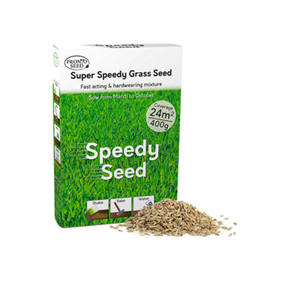 Pronto Seed Grass Seed 400g - 24m2 Coverage Fast Growing Grass Seed - Hardwearing Lawn Seed