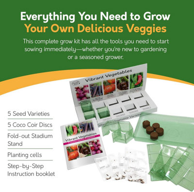 Pronto Seed Grow Your Own Vegetable Seed Kit - 5 Varieties - A ...