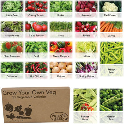 Pronto Seed Vegetable Bumper Pack, 21 Varieties, Over 1700 Vegetable Seeds