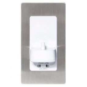 ProofVision PV12P TBCharge In-wall Electric Toothbrush Charger & Shaver Socket Brushed