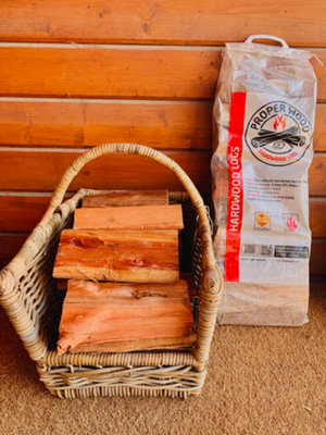 Proper Wood South African Eucalyptus Stove Pizza Oven Chimenea Fuel Hardwood Logs 120 x Bags - 9