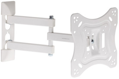 ProperAV Heavy Duty Swing Arm Tilt & Swivel 23 - 55" TV Bracket - White