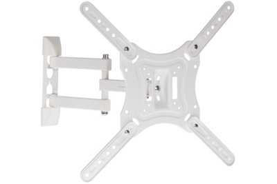 ProperAV Heavy Duty Swing Arm Tilt & Swivel 23 - 55" TV Bracket - White