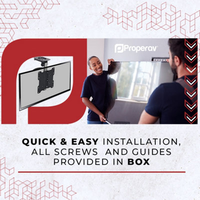 ProperAV Black 23 To 43 Inch Swing Arm Tilt And Swivel TV Bracket