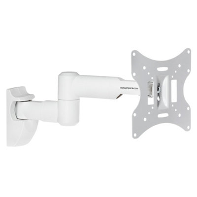 ProperAV Swing Arm Tilt & Swivel 23 - 43" TV Bracket - White Price Comparisons | Compare The Build