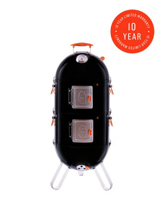 ProQ BBQ Smoker (Ranger V4 - 37cm), 4in1 Charcoal Barbecue Meat Smoker ...