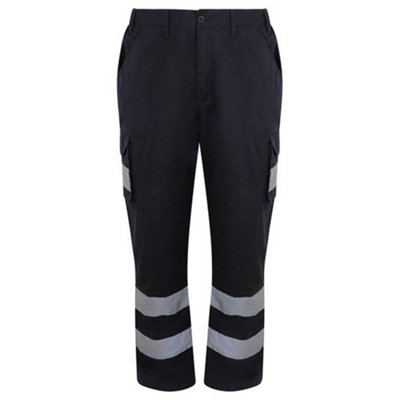 PRORTX Mens Hi-Vis Cargo Trousers