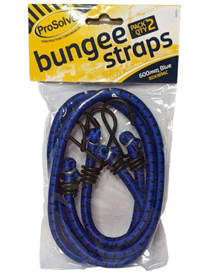 Prosolve 600mm Bungee Straps Blue Pack of 2