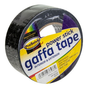Prosolve Black Gaffa Tape 50mm x 50Mtr Water Resistant