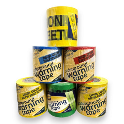 Prosolve Underground Warning Tape 365mtr x 150mm - Water Pipe