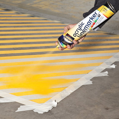 Prosolve Yellow 750ml Temporary Linemarker Paint Pack of 12 Cans