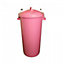 ProStable Dustbin With Locking Lid Pink (One Size)