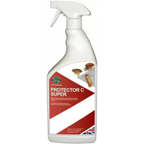 Protector C Triple Action Insecticide 1L Super Professional Indoor Formula Kills Bed Bugs, Ants, Mites, Cockroaches, Fleas