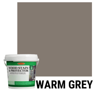 Protek Wood Stain and Protector 5ltr Warm Grey DIY at B&Q