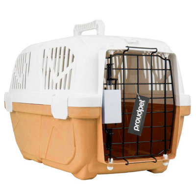 ProudPet Hard Brown Pet Carrier - Large