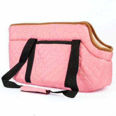 Proudpet Pink Quilted Pet Carrier