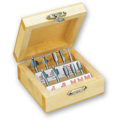 Proxxon 10 Piece Wood Router Bit Set