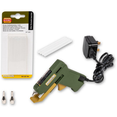 Proxxon HKP 220 Hot Melt Glue Gun & Glue Sticks - PACKAGE DEAL