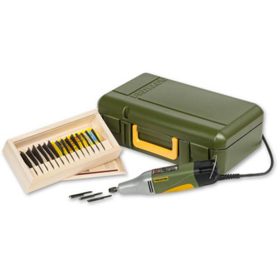 Proxxon MSG Carver & Flexcut RG100 Power Carving Deluxe Set (14 Piece) Package