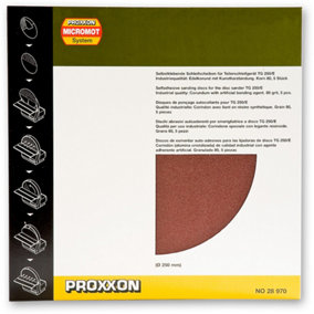 Proxxon Self Adhesive Sanding Disc 250mm - 150grit (Pkt 5)