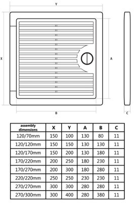 Przybysz 150x150mm Thin Access Panels Inspection Hatch Access Shuttered Door Plastic Abs
