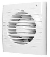 Przybysz Delay Timer 100mm Duct Size White Ventilation Fan Bathroom Air Flow Kitchen Extractor