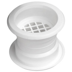Przybysz Mini Circle Collar Air Vent Grille Door Ventilation Cover White Color 4pcs