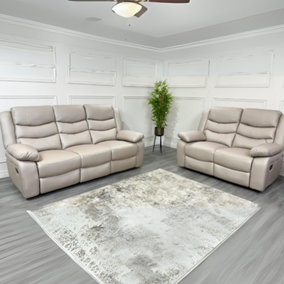 PS Global Aria 3+2 Reclining Sofa Suite (Sandstone)